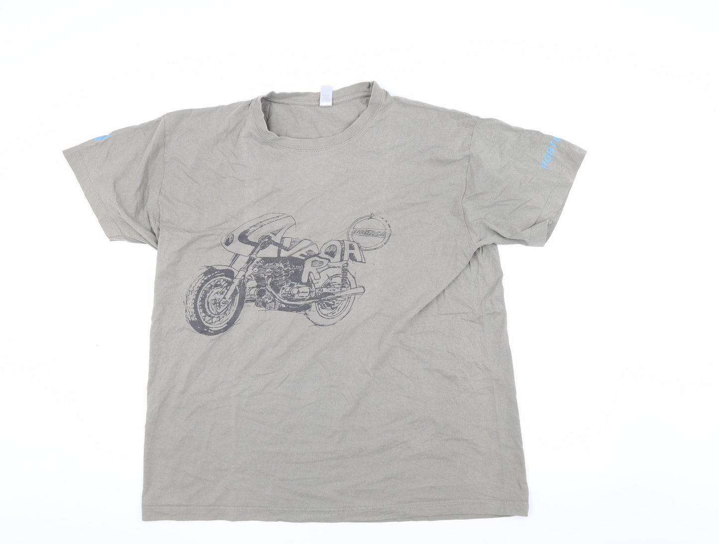 Laverda Men's Grey Motorcycle Graphic T-Shirt 2XL