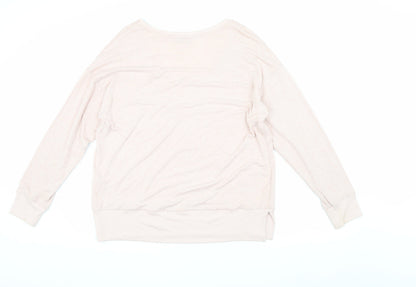 Next Women's Pink Pullover Jumper, Size 16, Scoop Neck