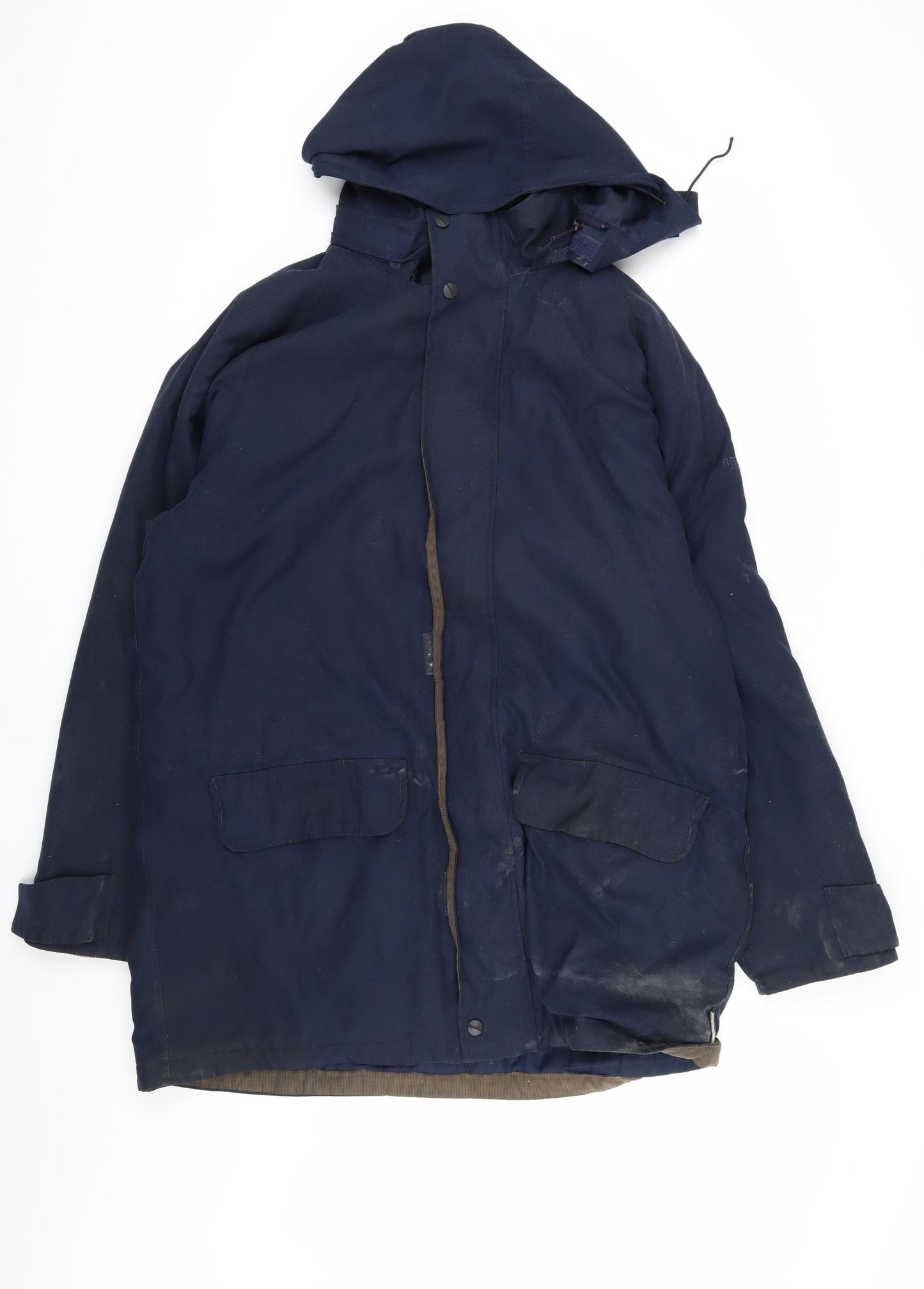 Regatta Men's Blue Hooded Parka Jacket Size L