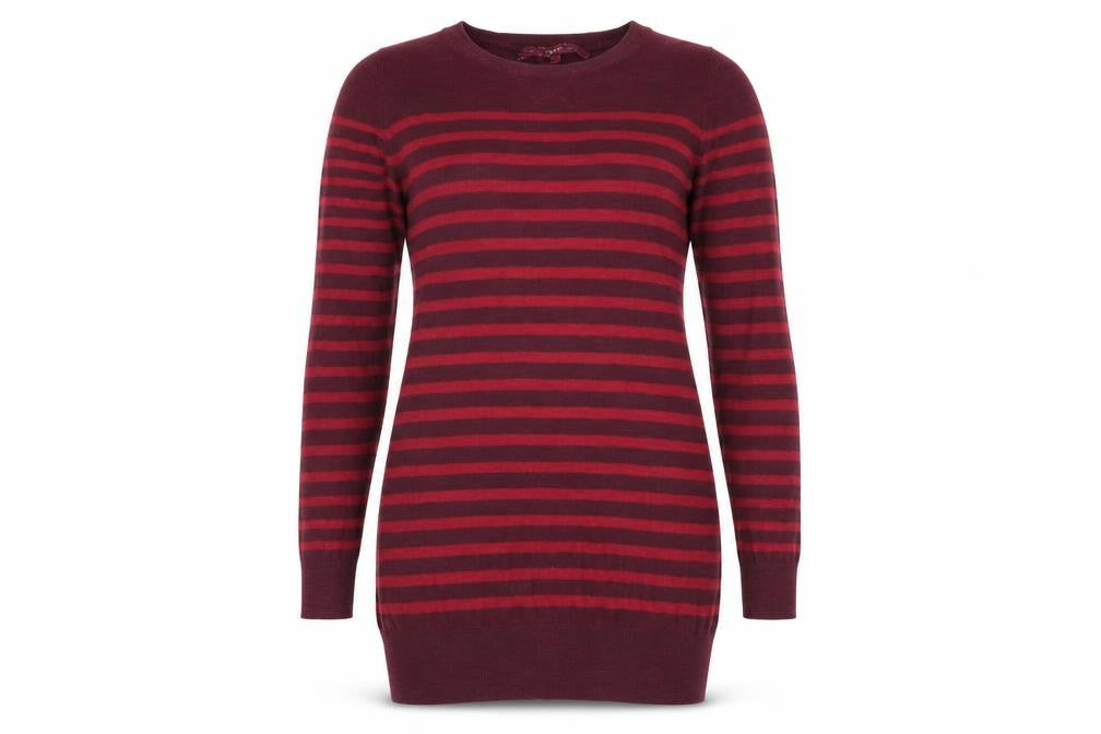 Next Women’s Red Striped Pullover Jumper Size 10