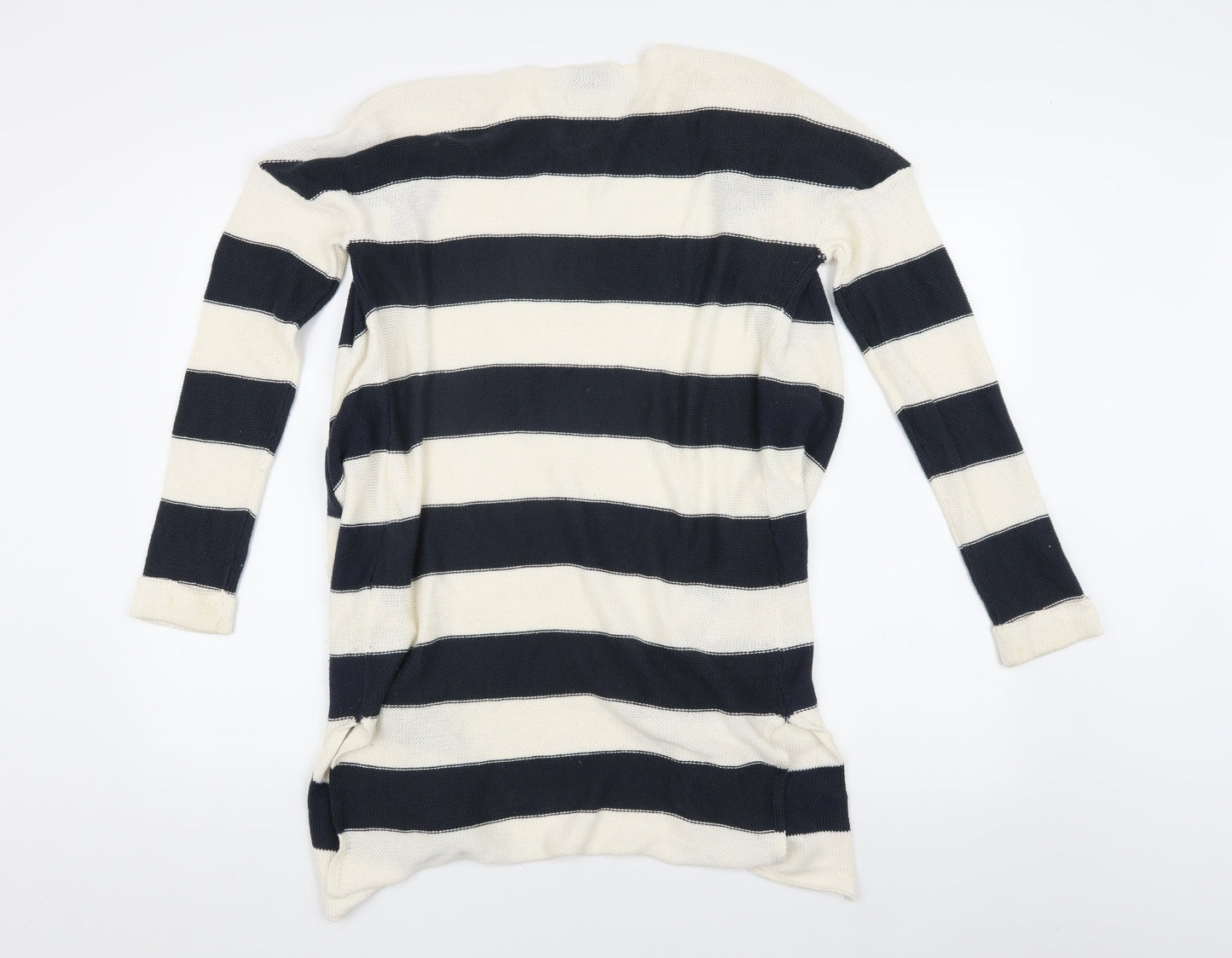 Vila Women's Multicoloured Striped Open Front Cardigan S