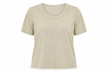 Eastex Women's Beige Short Sleeve T-Shirt