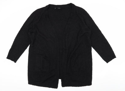 Additional front view of bpc Women's Black Cardigan XL - Open Knit, Casual