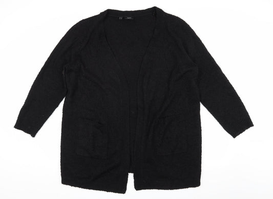 bpc Women's Black Cardigan XL - Open Knit, Casual