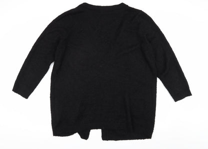 Back view of bpc Women's Black Cardigan XL - Open Knit, Casual