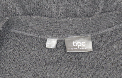 Close-up detail of bpc Women's Black Cardigan XL - Open Knit, Casual