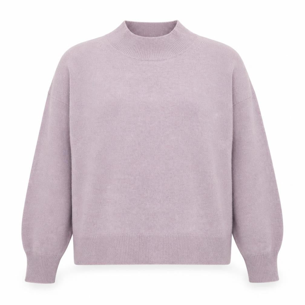 Fat Face Women's Purple Mock Neck Pullover Jumper Size 16