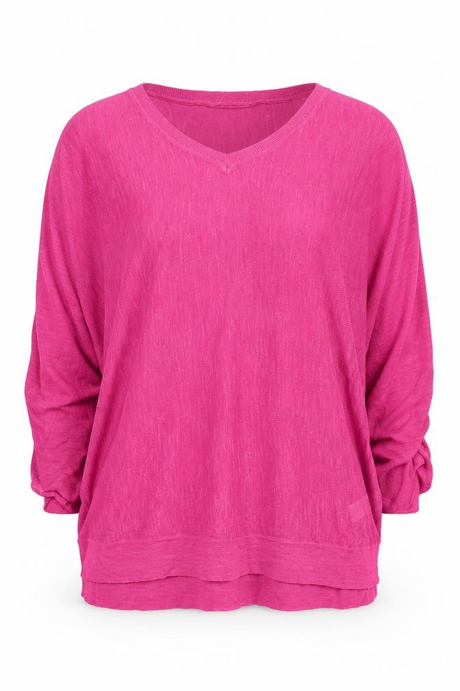 Monsoon Women's Pink Pullover V-Neck Jumper - L