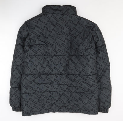 NBA Men's Black Puffer Jacket M Sports Winter