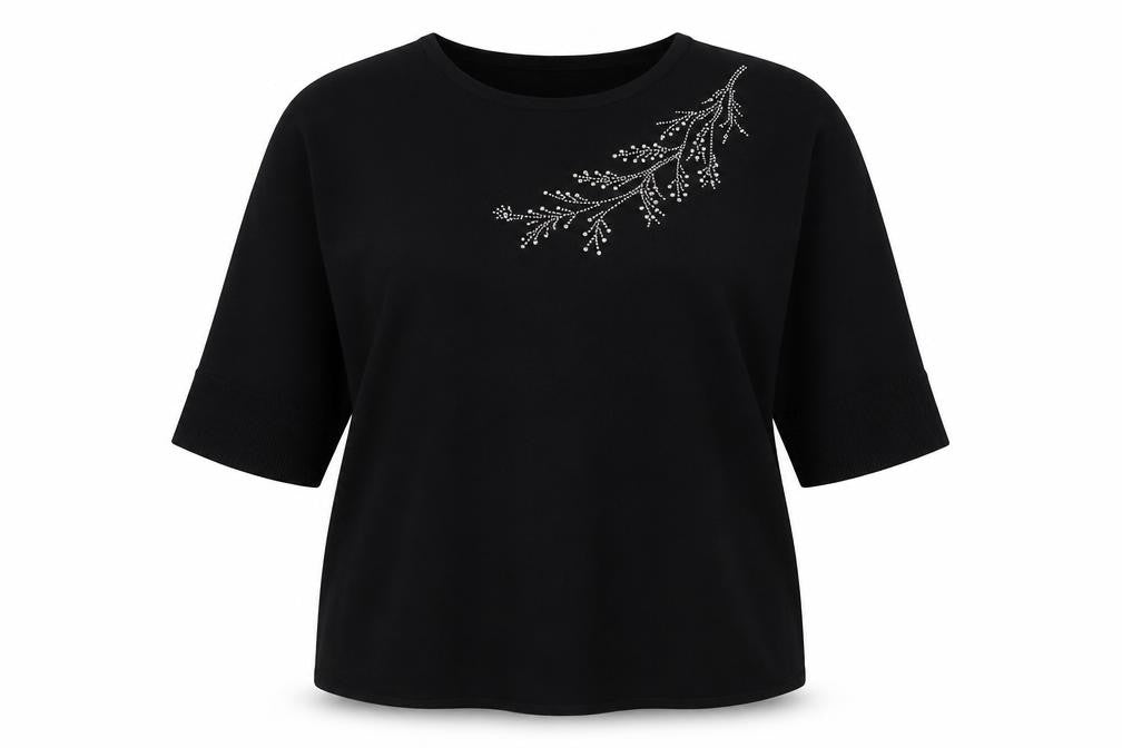 Cable & Gauge Women's 3XL Black Pullover Jumper