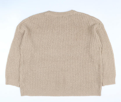 New Look Women's Beige Pullover Sweater, M, Autumn Fashion