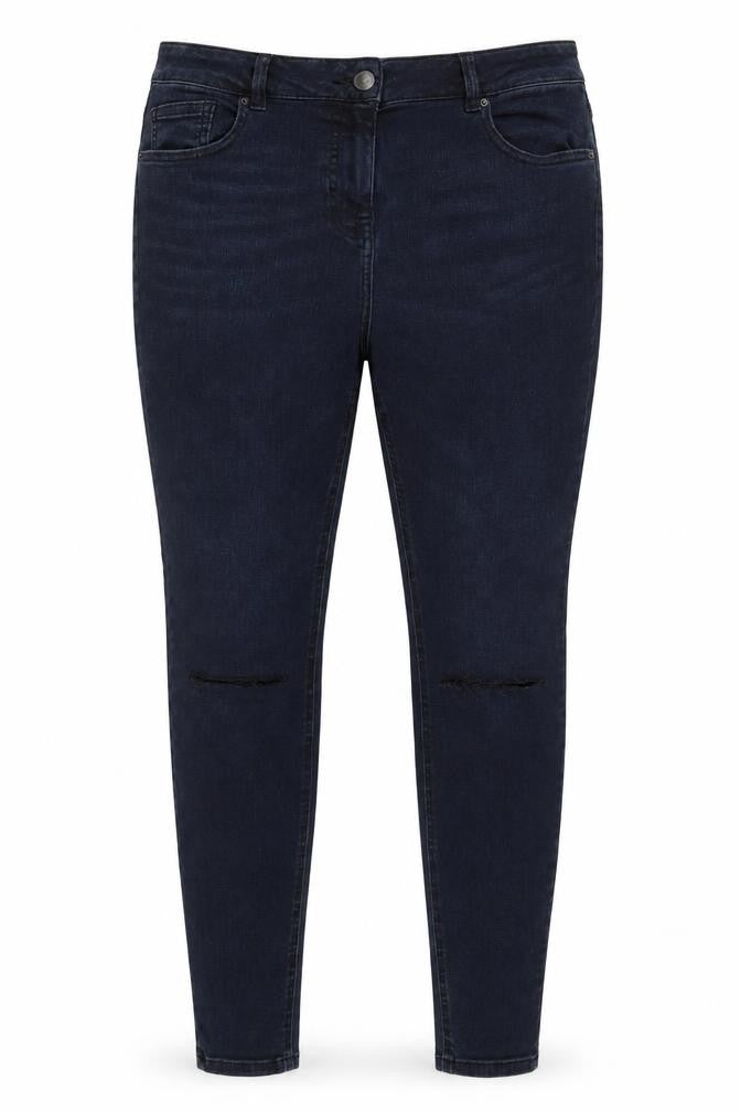 Next Women's Blue Skinny Jeans 14L Tall Mid Rise