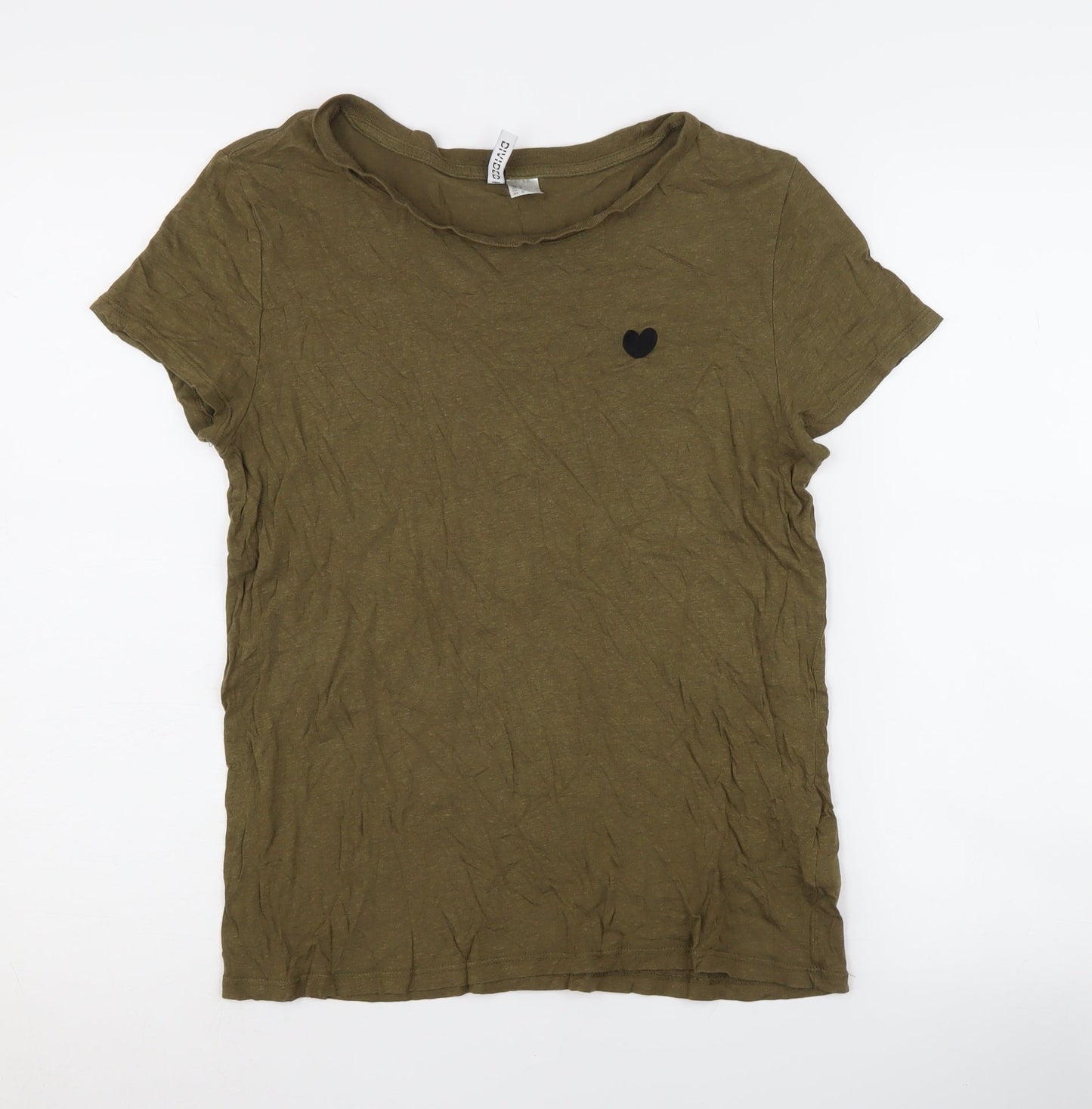 H&M Divided Women's Green Basic T-Shirt M