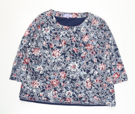 Honor Millburn Women's Floral Blouse, Size 22, Multicoloured
