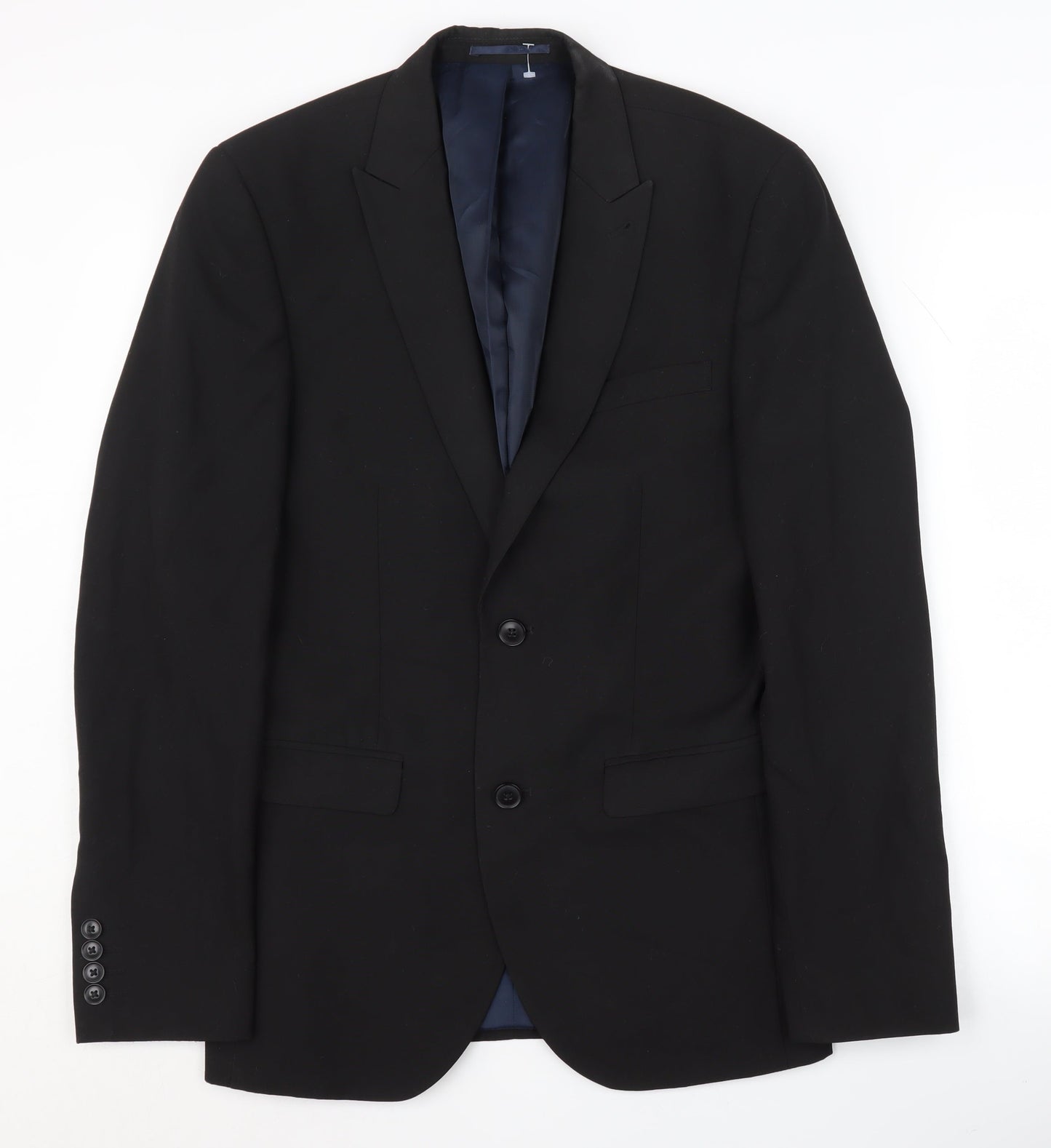 Next Men's Black Blazer, Size 36, Regular Fit