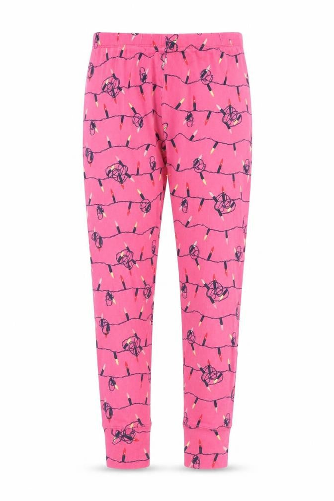 GAP Girls Pink Christmas Lights Lounge Pants - 10-11 Years