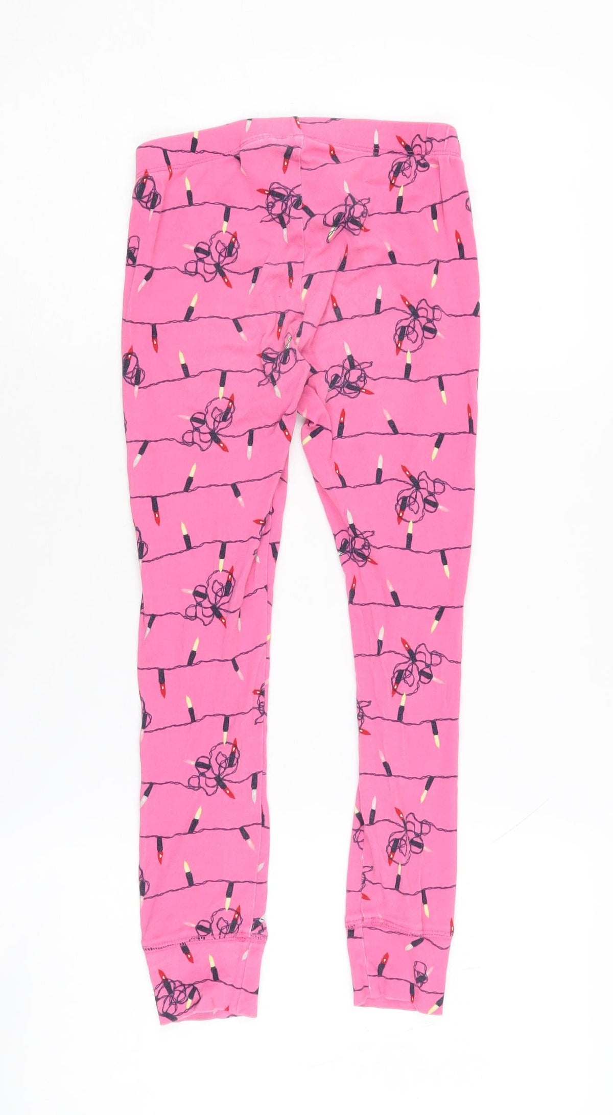 GAP Girls Pink Christmas Lights Lounge Pants - 10-11 Years