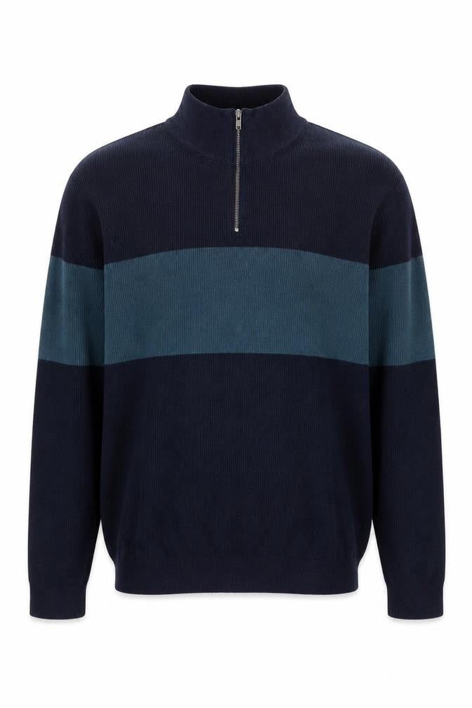 Lincoln Men's XL Blue Striped Pullover Jumper