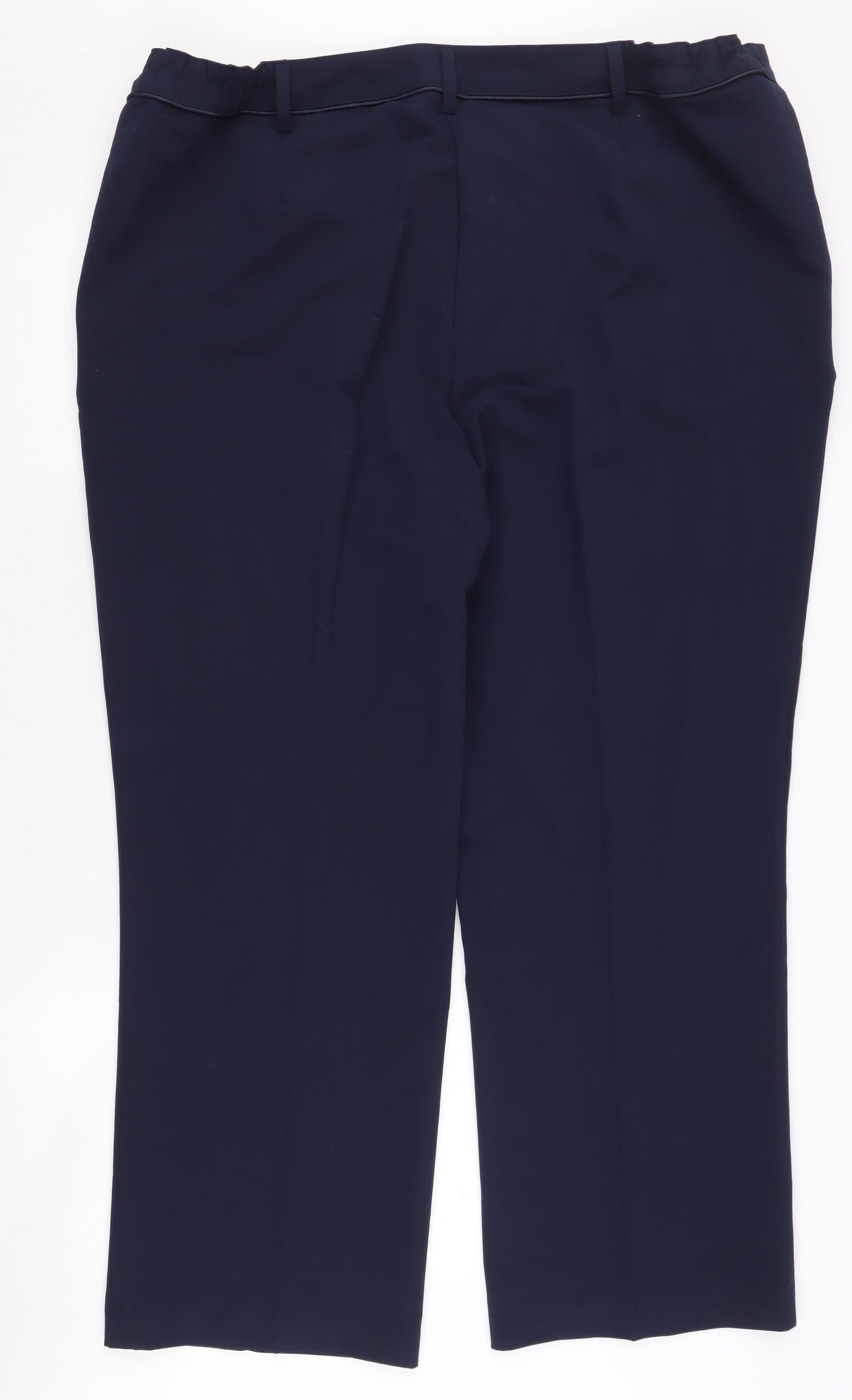 Damart Women's Blue Trousers Size 24 Flat Front