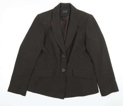Additional front view of Principles Women's Black Blazer, size 12, Regular Fit