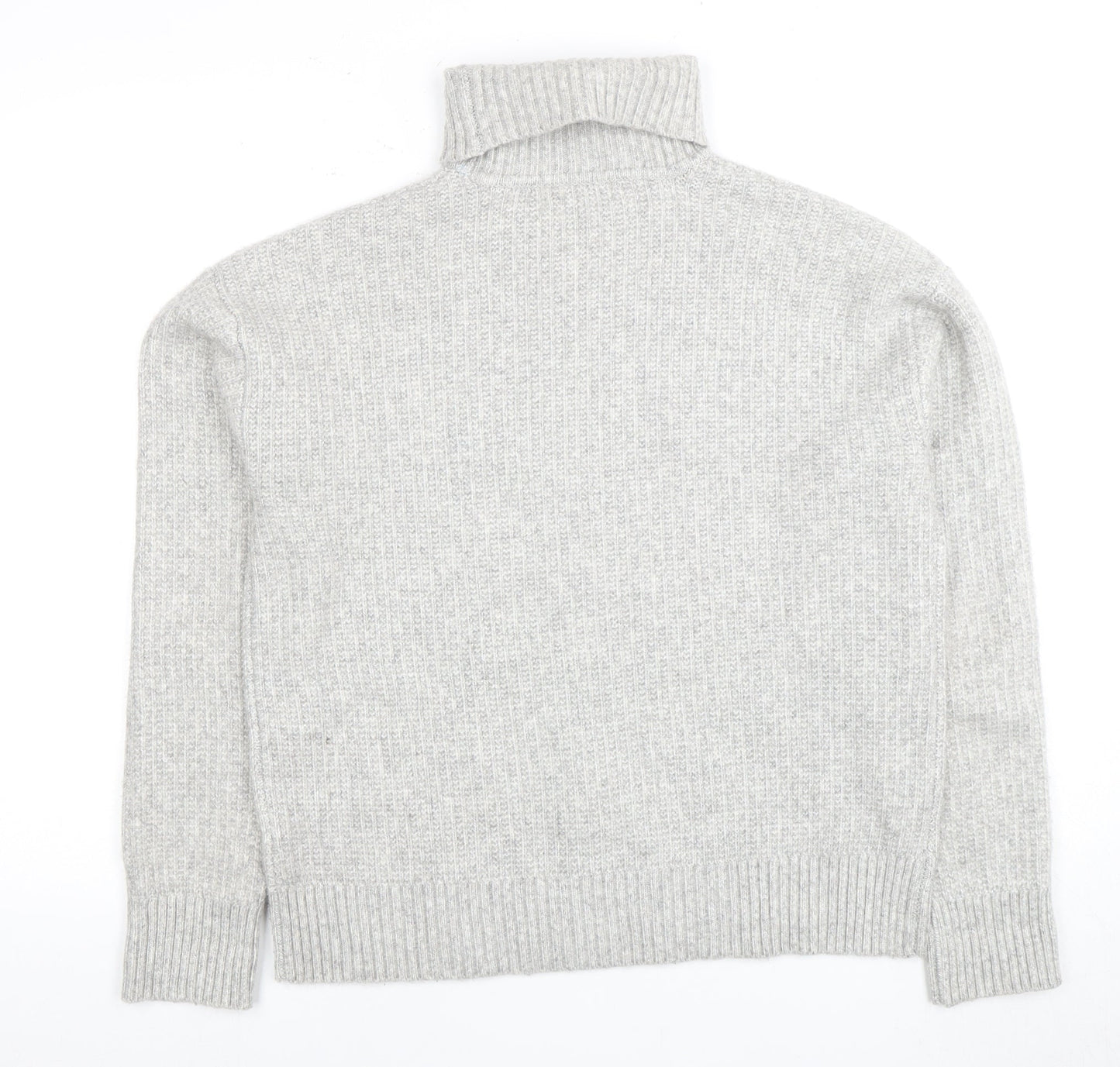 Marks and Spencer Women's Grey Roll Neck Jumper M
