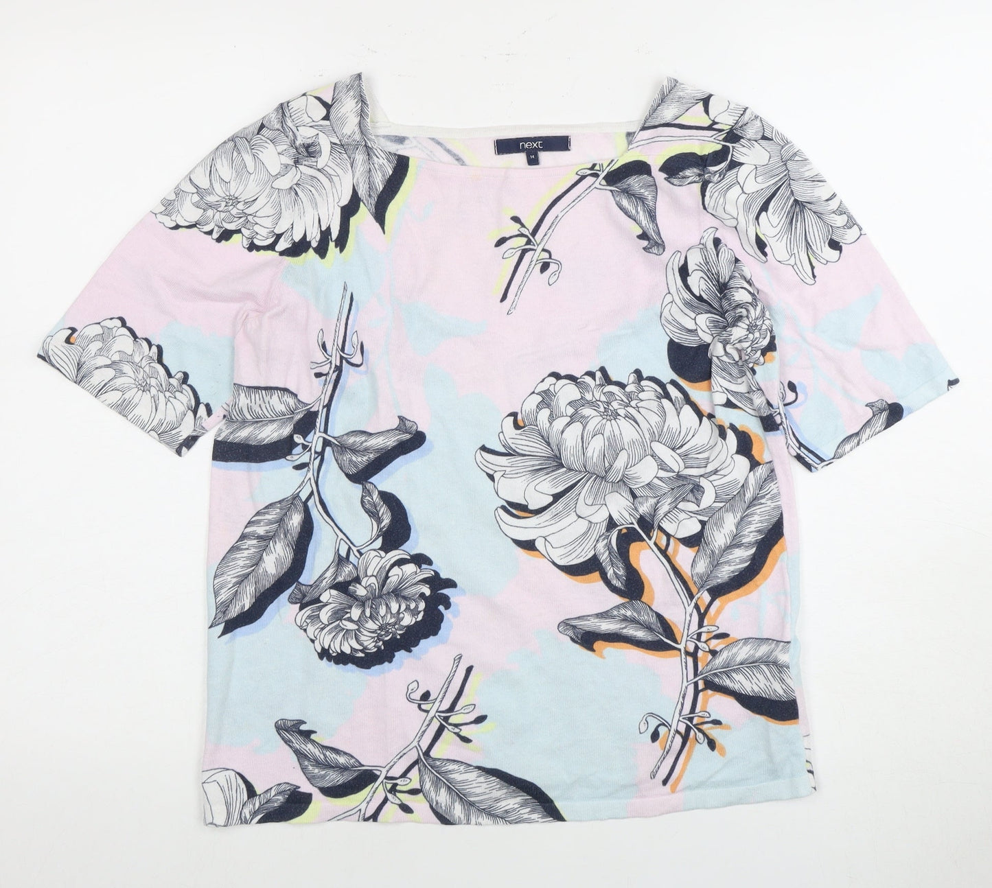 Next Women's Multicoloured Floral T-Shirt, Size 14