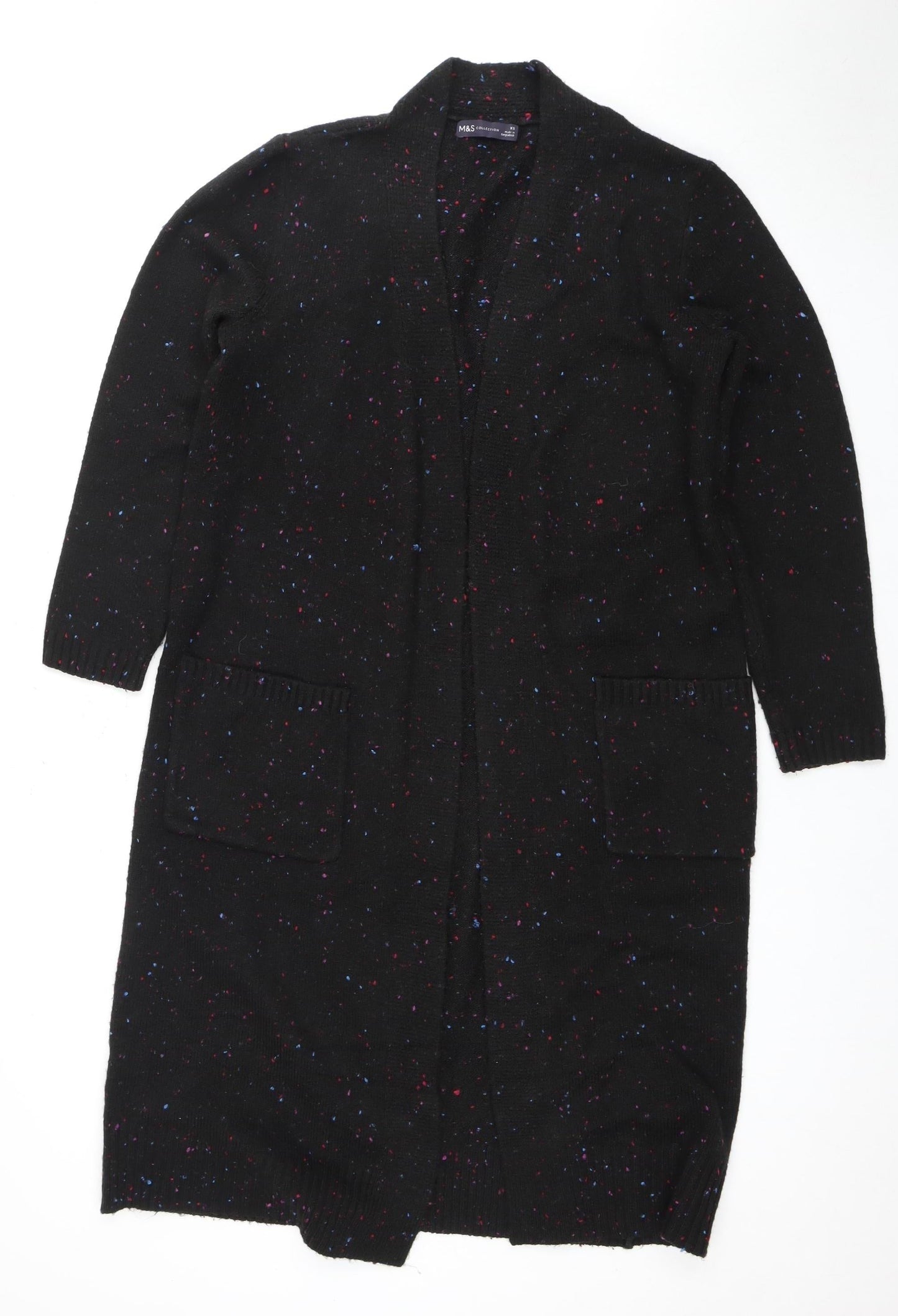 Marks and Spencer Women's Black XS Open Front Cardigan