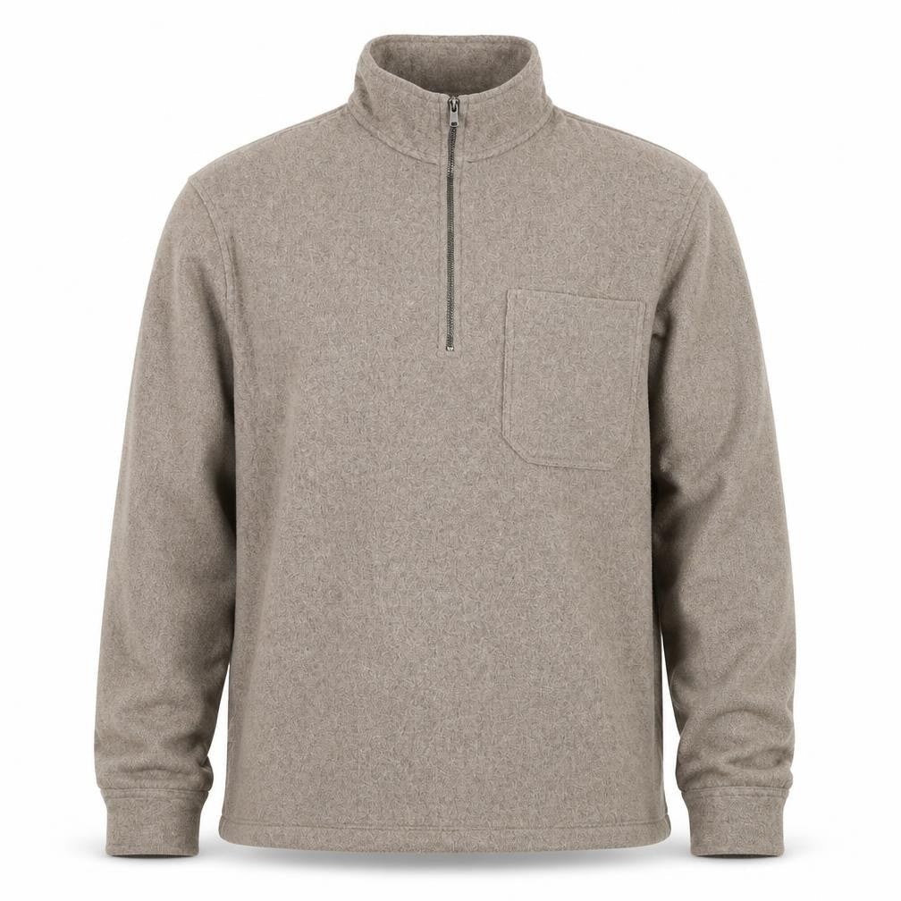 Zara Men's Brown 1/2 Zip Wool-Blend Sweater M