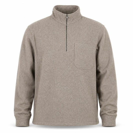 Zara Men's Brown 1/2 Zip Wool-Blend Sweater M
