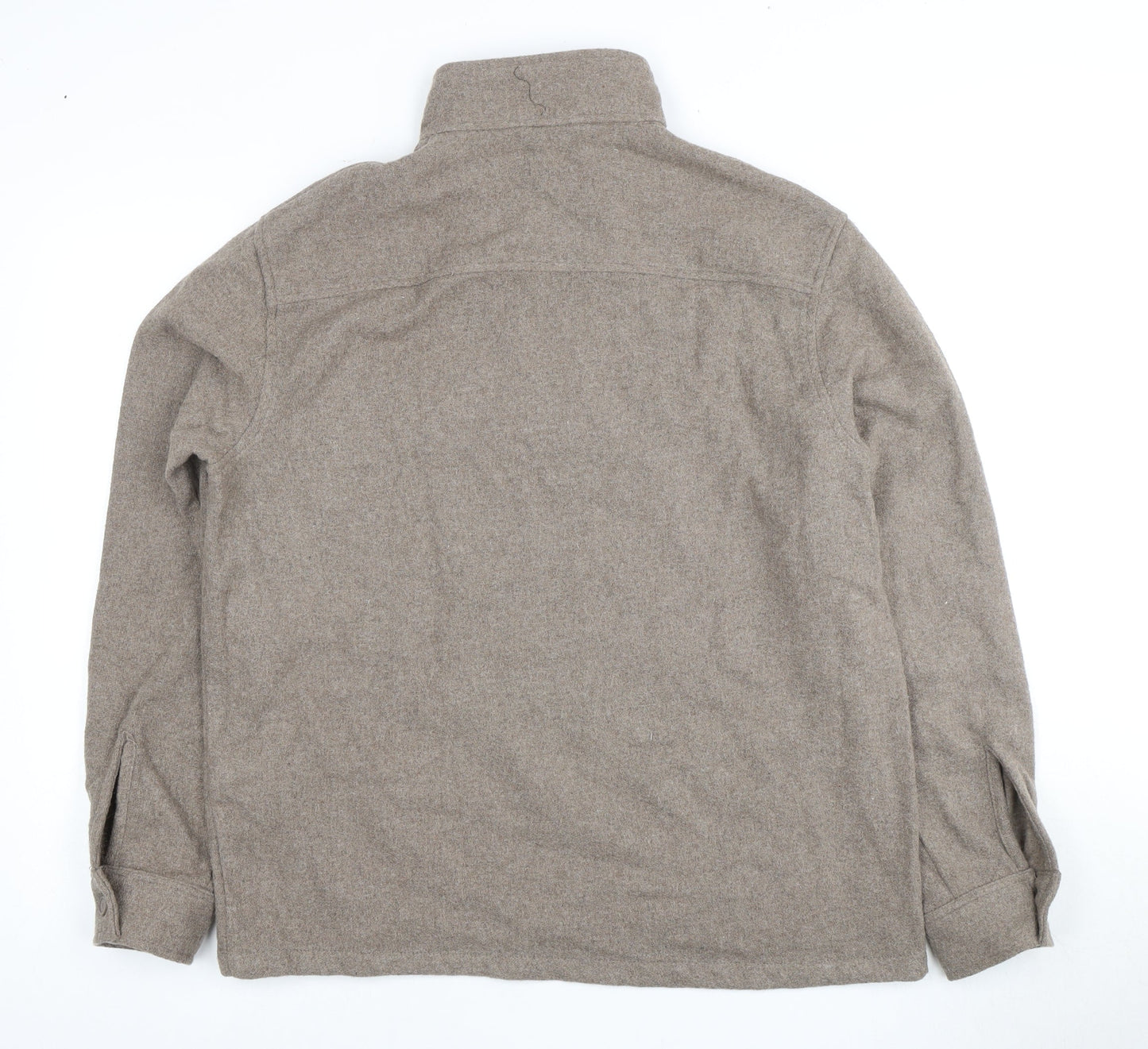 Zara Men's Brown 1/2 Zip Wool-Blend Sweater M