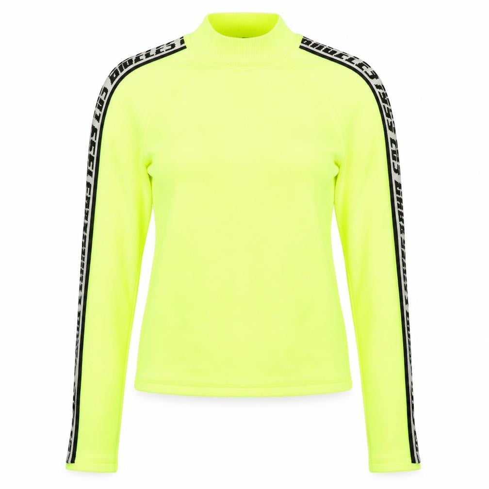 H&M Women's Neon Green XS Pullover Mock Neck Jumper