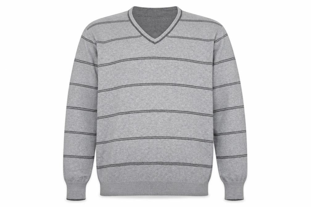 Marks & Spencer Men's Grey Medium Striped Pullover