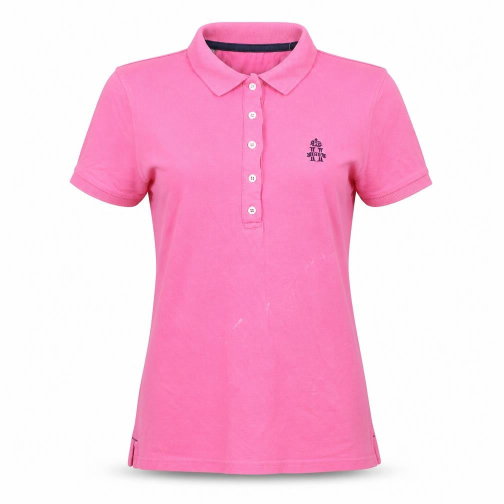 Hurlingham Polo Women's Pink Polo Shirt L
