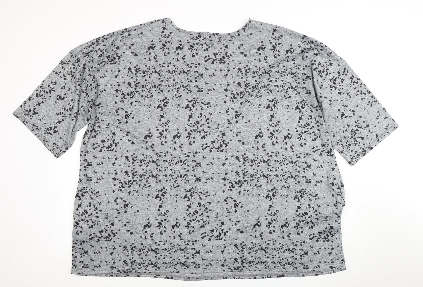 Simply Be Women's Grey Animal Print T-Shirt Size 22