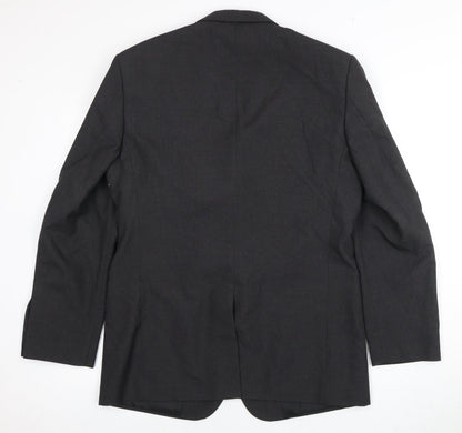 BHS Men's Grey Blazer, 40R, Single-Breasted