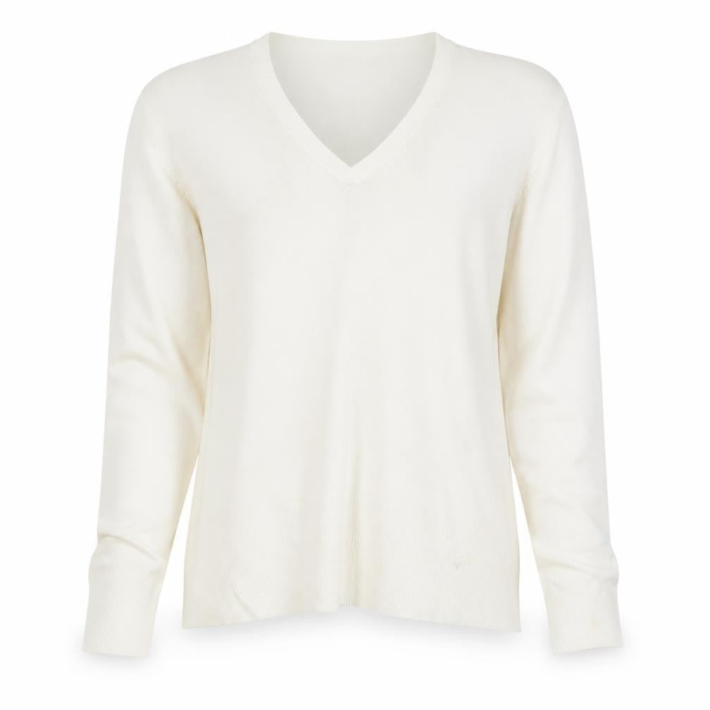 Next Women’s Ivory V-Neck Knit Jumper Size 14