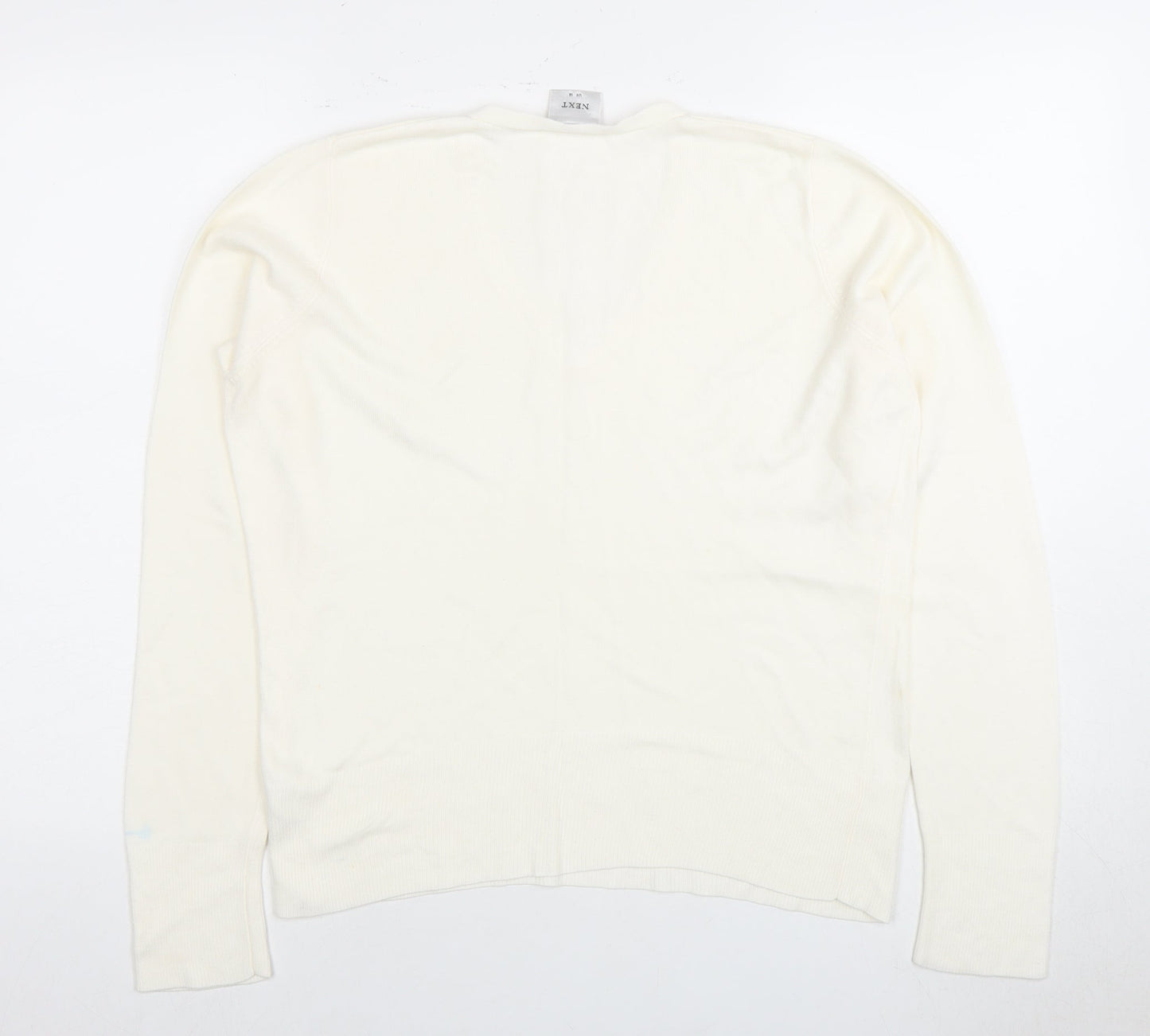 Next Women’s Ivory V-Neck Knit Jumper Size 14