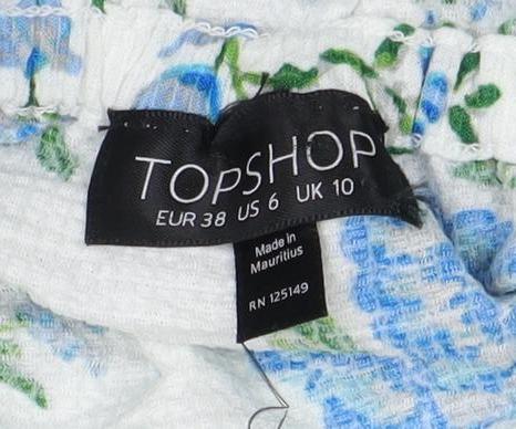 Topshop Women's Floral Camisole Blouse, Multicoloured, Size 10
