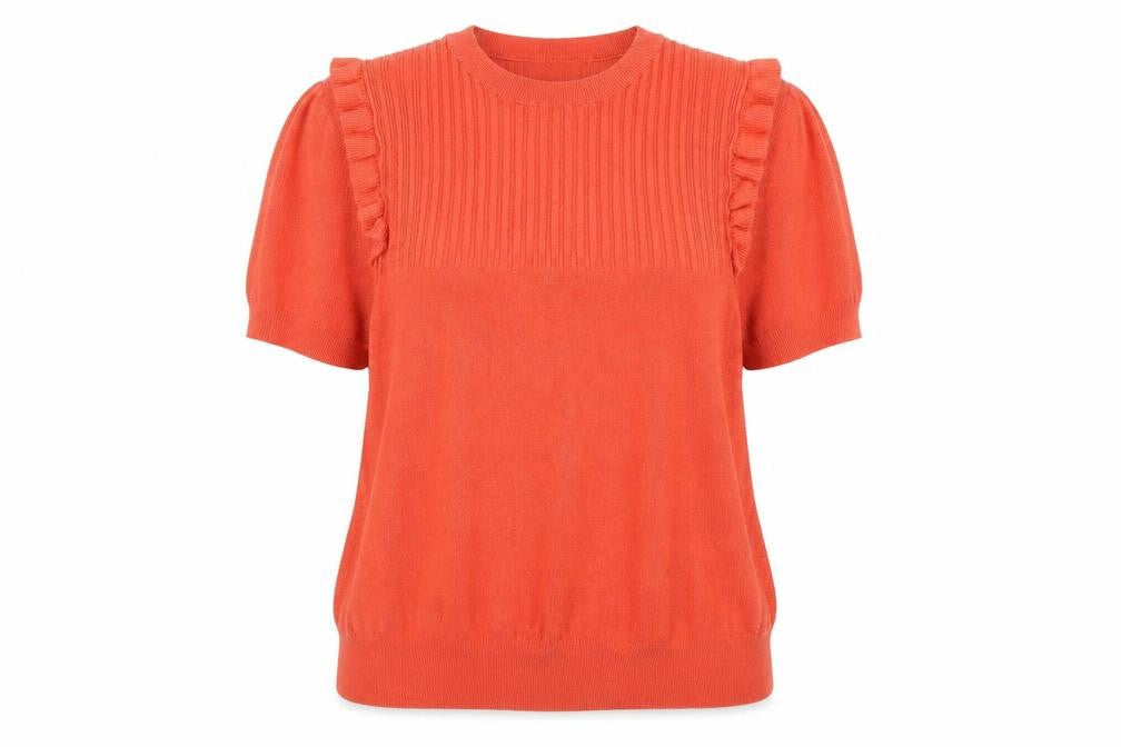 Marks & Spencer Women's Orange Ruffle Blouse