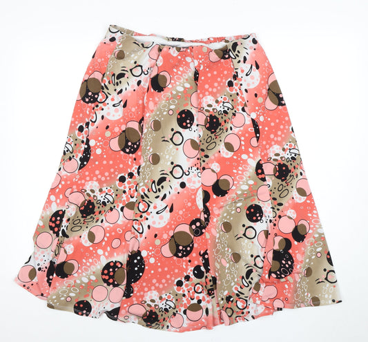 SOOLOS Women's A-Line Multicoloured Midi Skirt Size 16