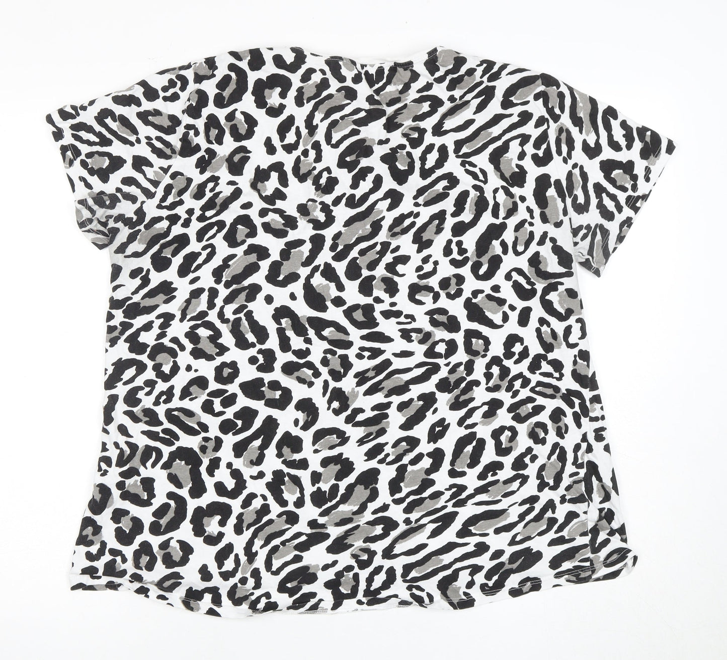 ZARA Women's Black Animal Print T-Shirt - Size 2XL