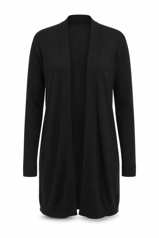 Warehouse Women's Black Open Front Cardigan Size 12