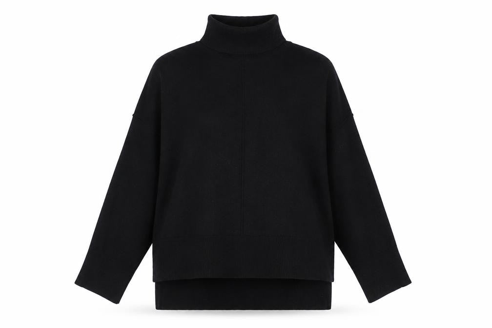 Vila Women's Black Long Sleeve High Neck Jumper