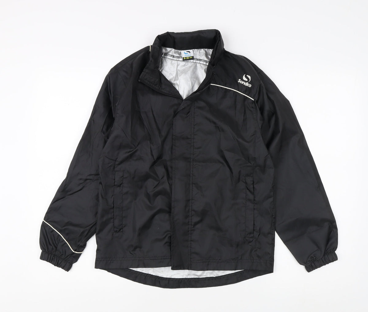 Sondico Boys Black Windbreaker Jacket 9-10 Years
