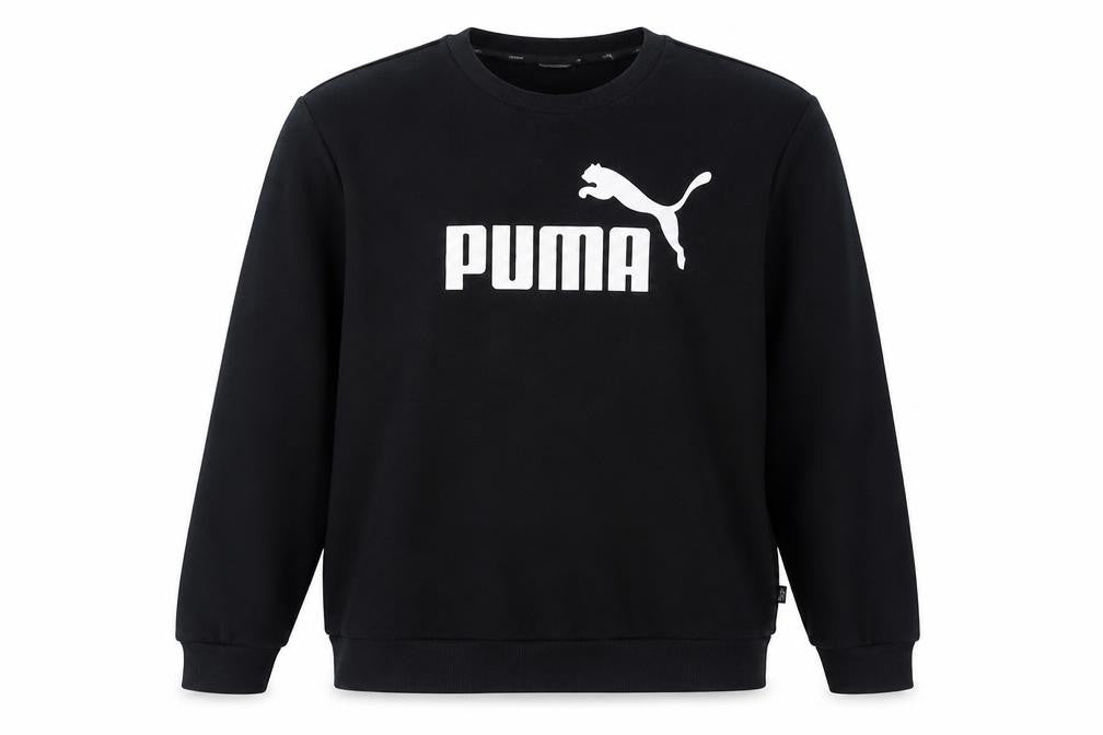 Puma Unisex Black Sweatshirt, Size L, Logo Pullover