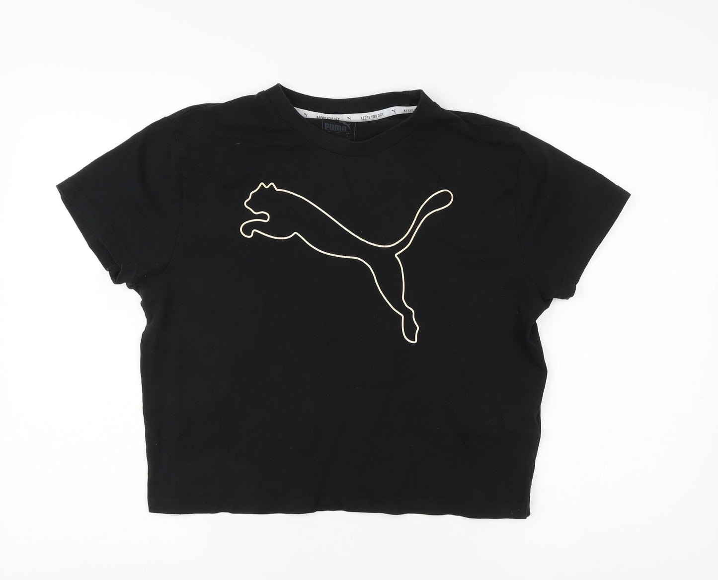 Puma Women's Black Basic T-Shirt Size 8