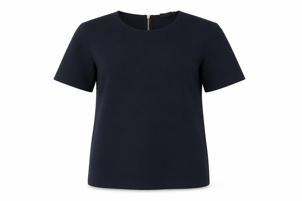 DKNY Women's Blue Basic T-Shirt - Size S, Casual