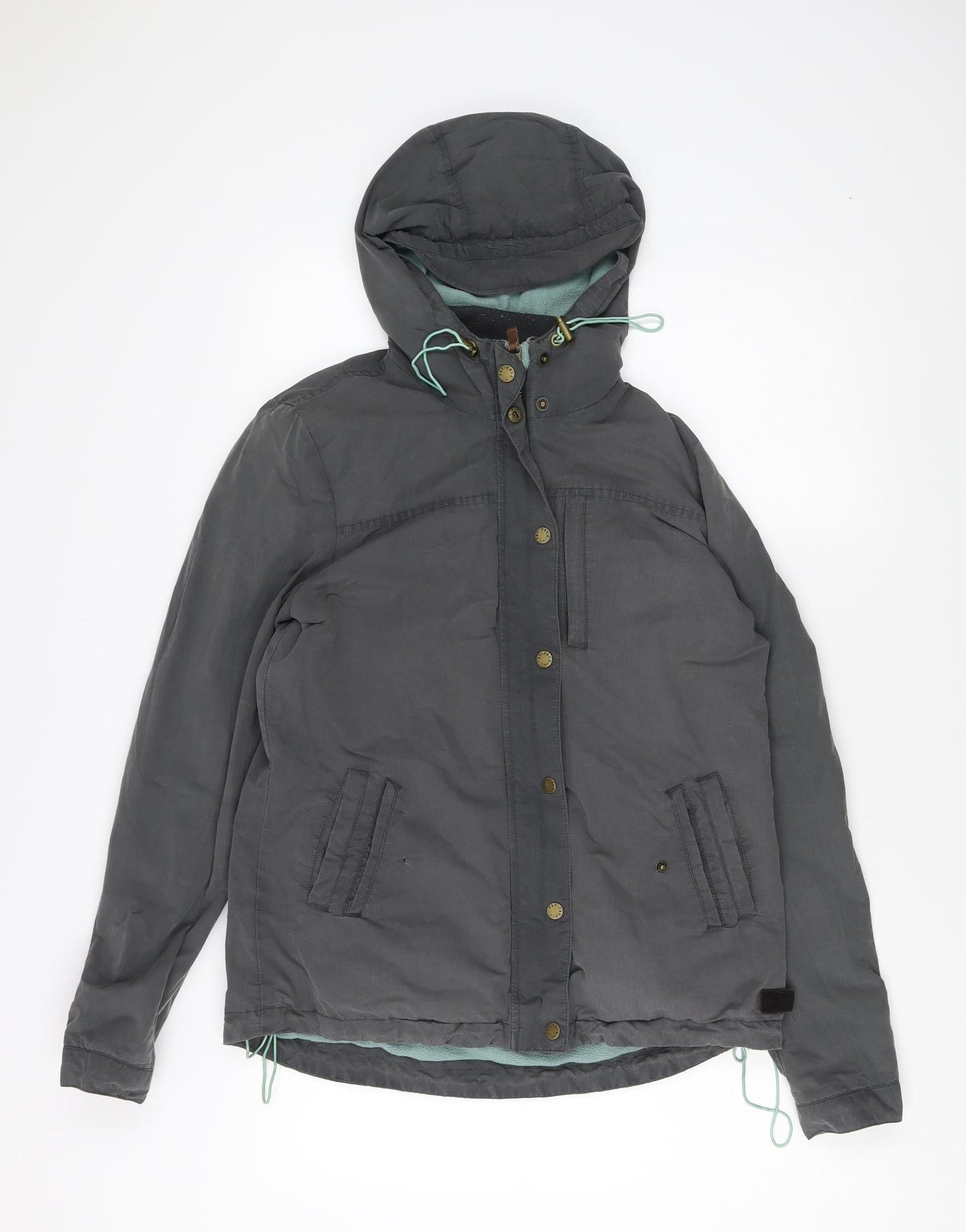 Fat Face Women's Grey Jacket Size 10 Hooded Vintage