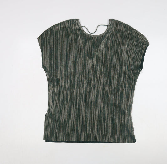 Apricot Womens Green V-Neck Top Sz 10