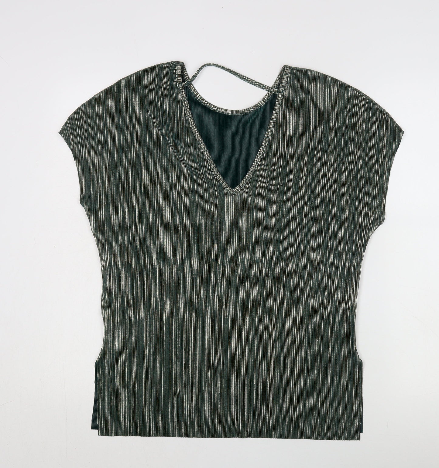 Apricot Womens Green V-Neck Top Sz 10